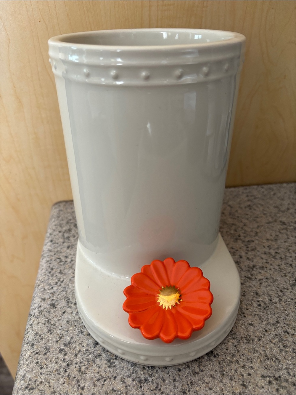 Nora Fleming Retired Pearl Dots , mini included! Utensil or Solo cup holder.